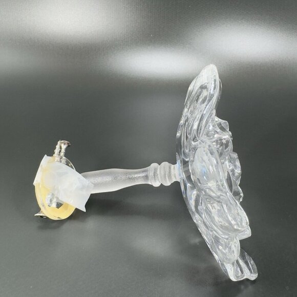 Vintage Large Clear Resin Rose Flower Drapery Curtain Scarf Holdbacks Stems Set3 - Picture 8 of 12